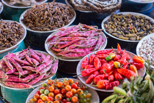 Vegetables at local Kohima market, Nagaland, India © RealityImages