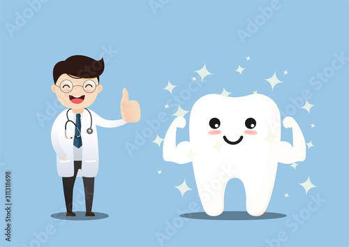 Dental personage vector illustration.