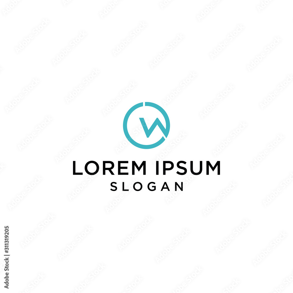 C w letter logo simple premium C w letter logo simple premium