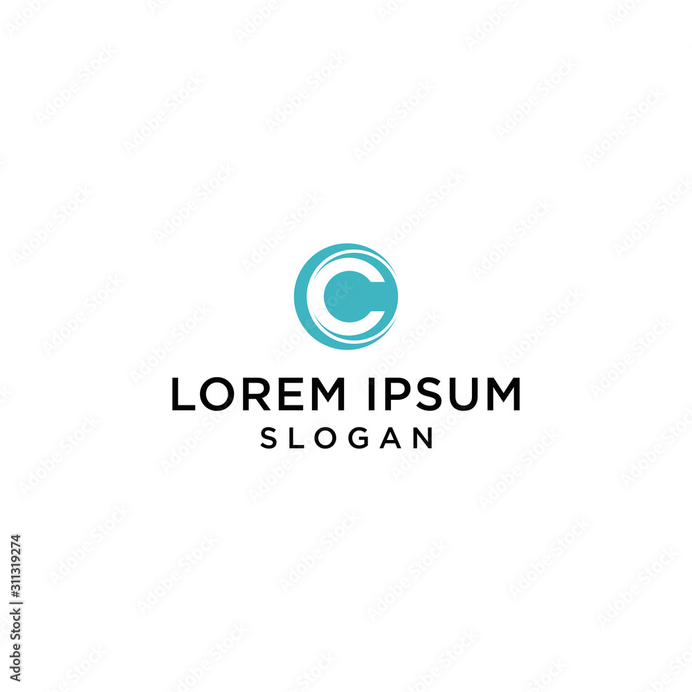 C letter logo simple premium