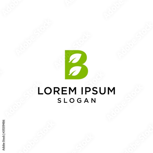 B letter logo simple premium