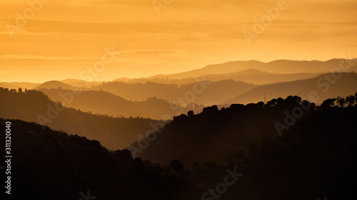 Sunset over the Mountain Range, Andalucia