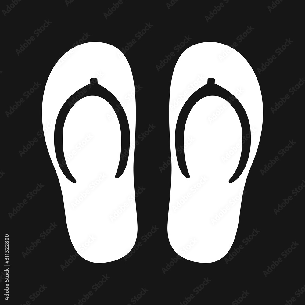 Flip flops icon isolated on background, vector symbol Flip flops icon isolated on background, vector symbol