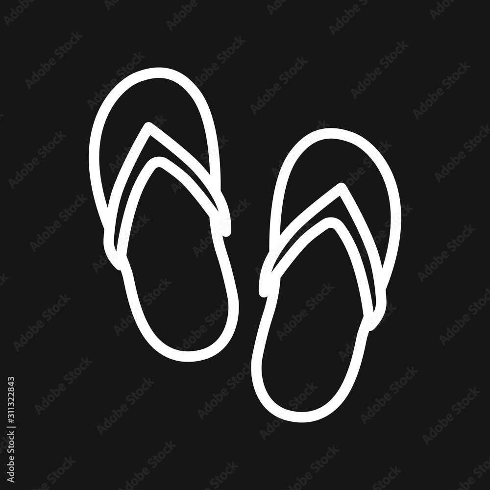 Flip flops icon isolated on background, vector symbol Flip flops icon isolated on background, vector symbol