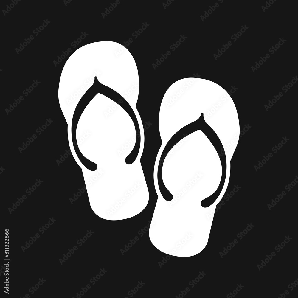 Flip flops icon isolated on background, vector symbol Flip flops icon isolated on background, vector symbol