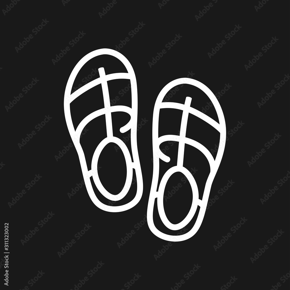Greek sandal icon. Vector black and white vector icon. Greek sandal icon. Vector black and white vector icon.