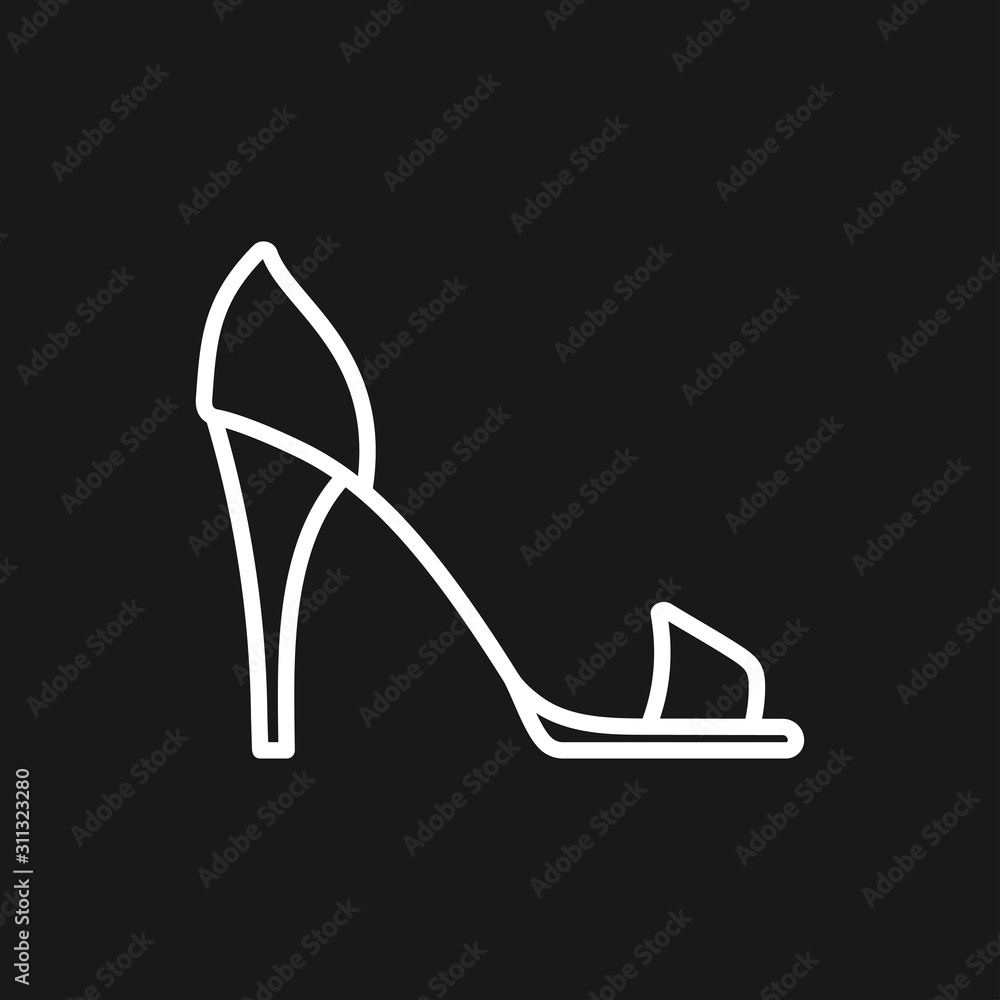 Heelhigh icon, vector woman shoes symbol on background Heelhigh icon, vector woman shoes symbol on background