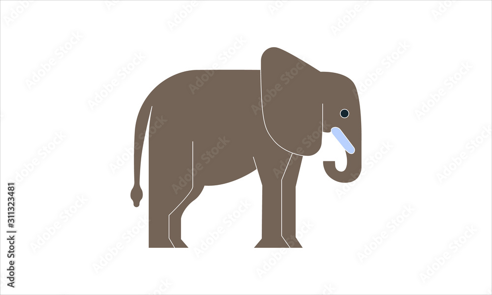 Elephant icon vector illustration flat style graphical symbol.