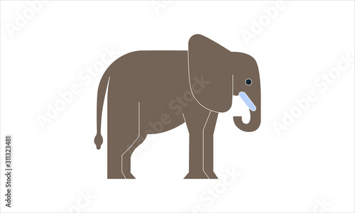 Elephant icon vector illustration flat style graphical symbol.