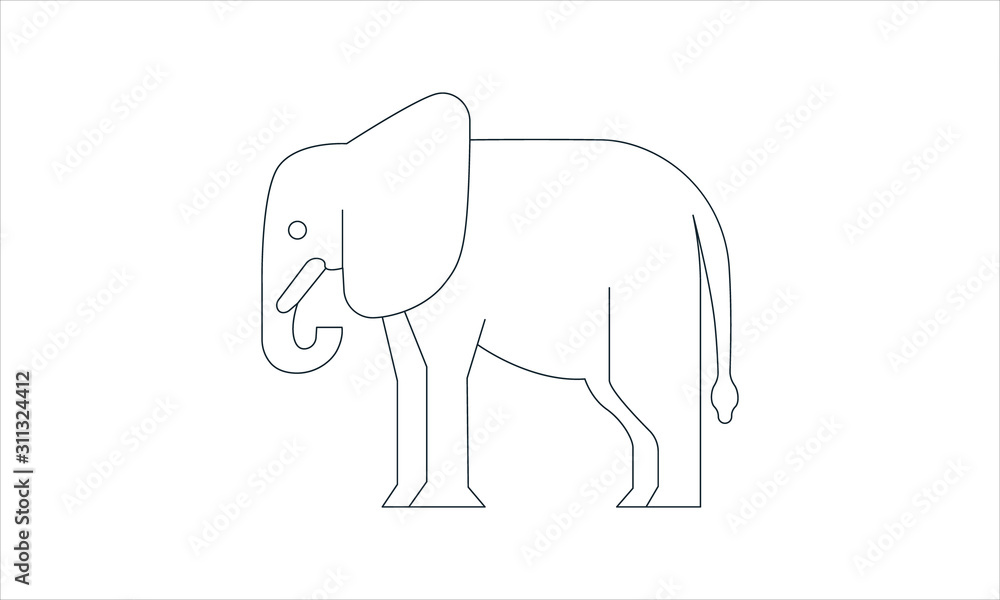 Elephant icon for wildlife and nature-related content Elephant icon for wildlife and nature-related content