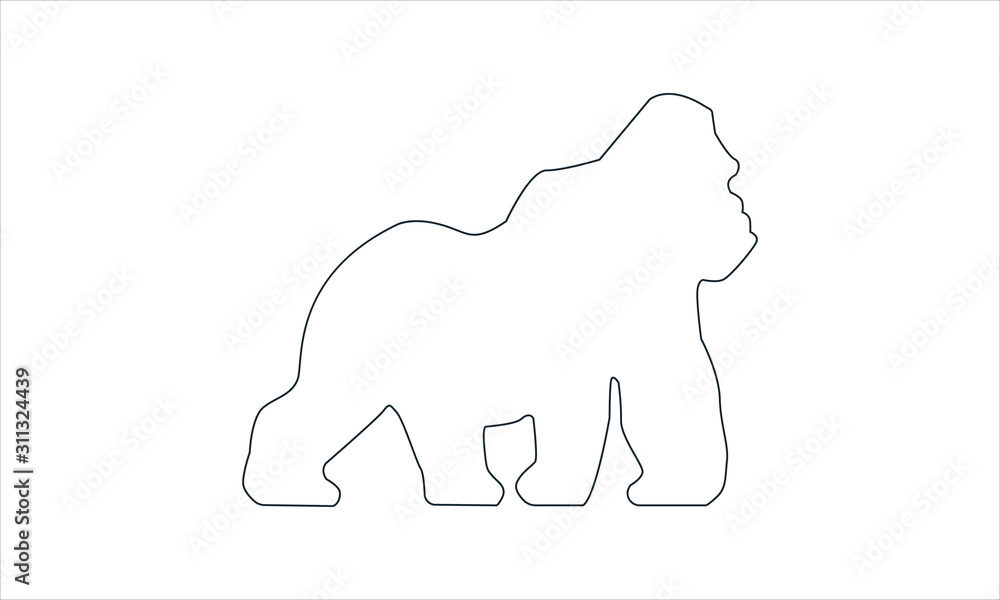 Gorilla icon for wildlife and jungle-themed designs Gorilla icon for wildlife and jungle-themed designs