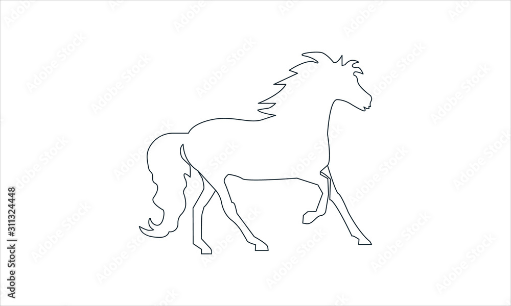 Horse icon for farm and equestrian designs Horse icon for farm and equestrian designs