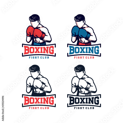 boxing fight club t shirt design vector man illustration pack