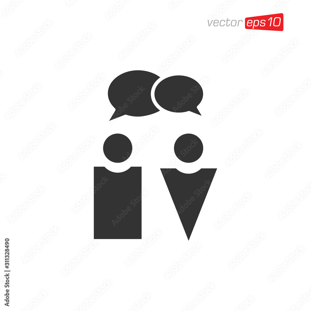 Talking People Icon Design Illustration Talking People Icon Design Illustration