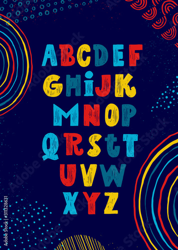 Whimsical Craft Workshop Font On Creative Artistic Textures Background