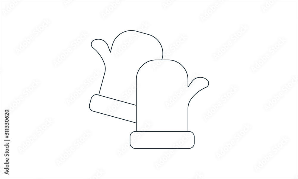 Gloves icon for winter clothing and accessories Gloves icon for winter clothing and accessories