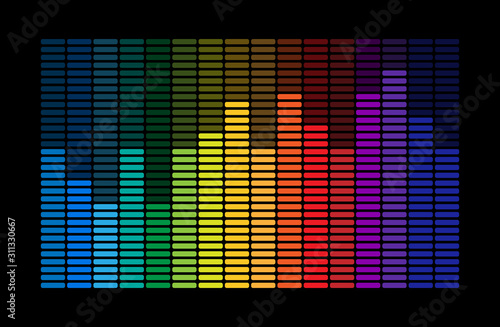 Sound wave equalizer vector design	