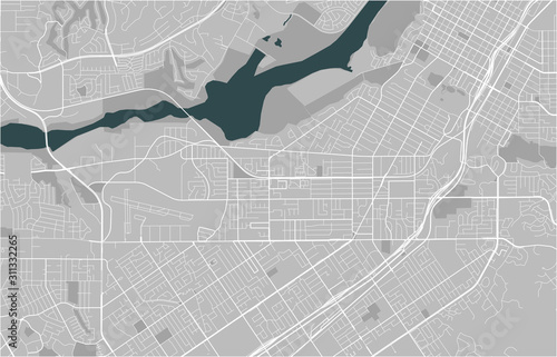 map of the city of Riverside, California, USA