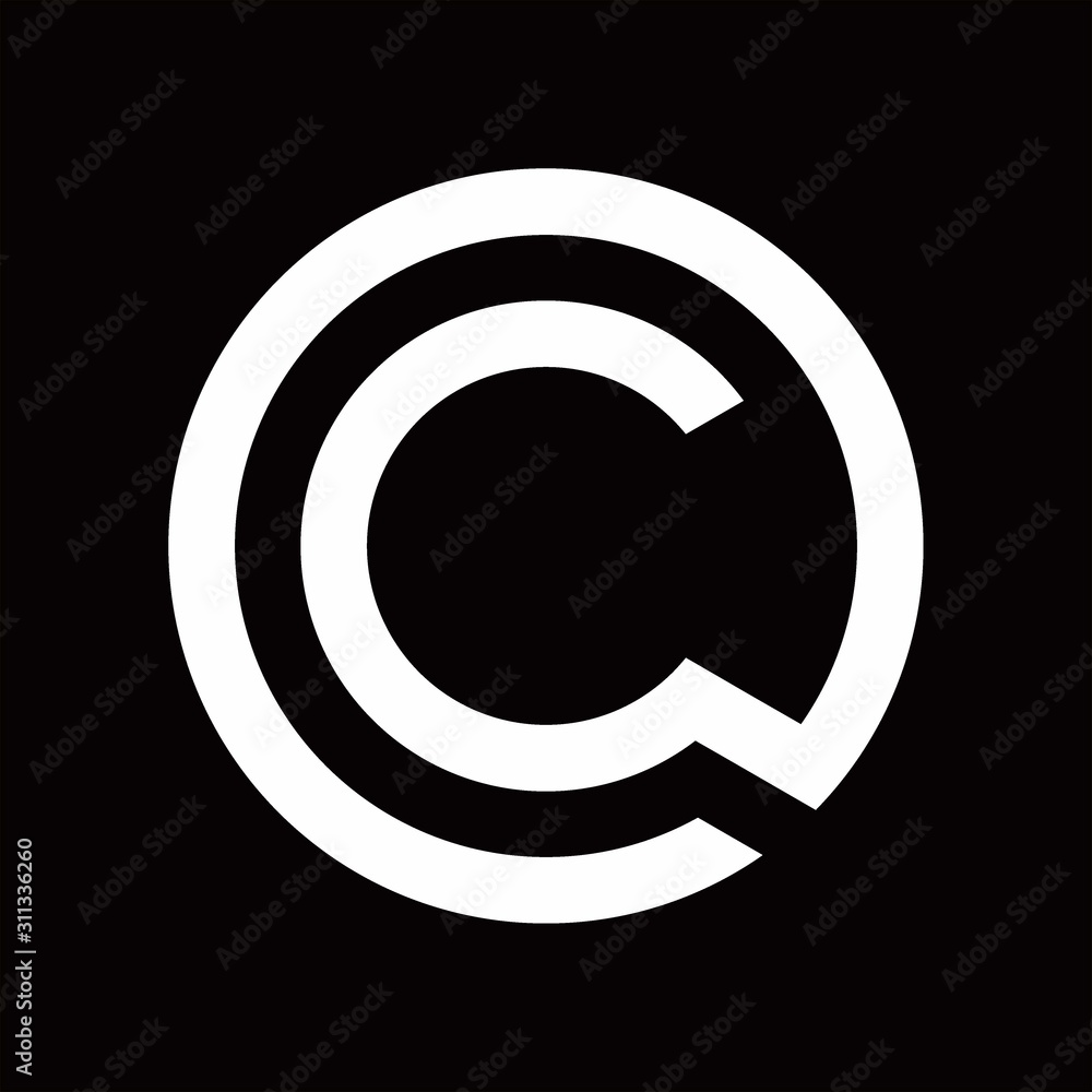 C logo with circle line design template C logo with circle line design template