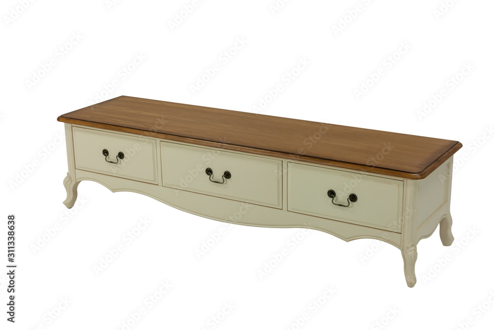wooden cabinet with drawers on a white background wooden cabinet with drawers on a white background