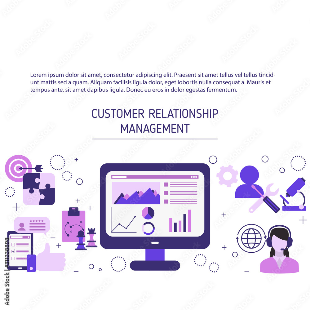 Customer relationship management vector concept Customer relationship management vector concept