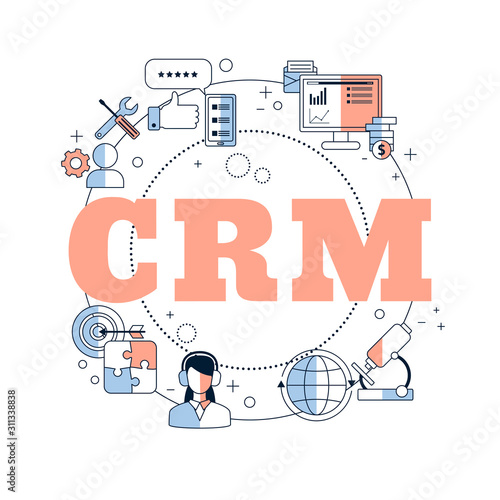 Customer relationship management vector concept