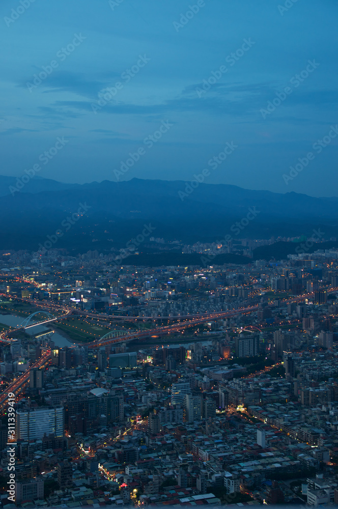 Obraz premium aerial view of the city