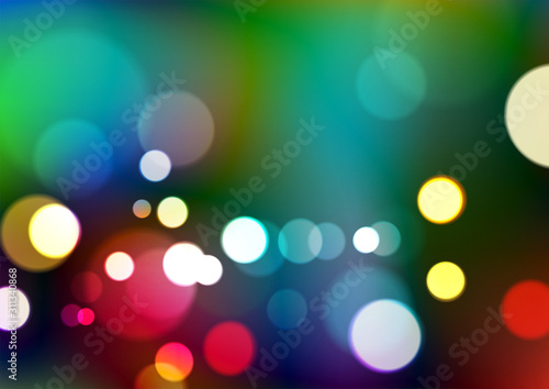 Abstract bokeh lights on blurred colors background