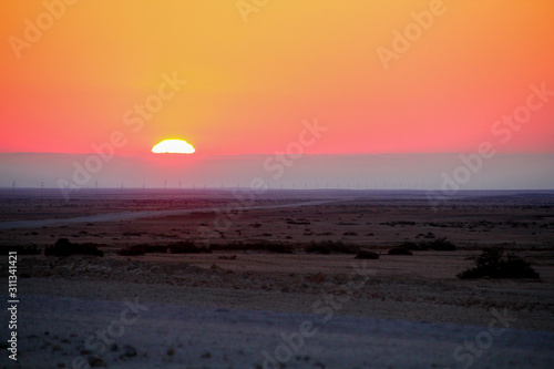 ナミビアの夕日