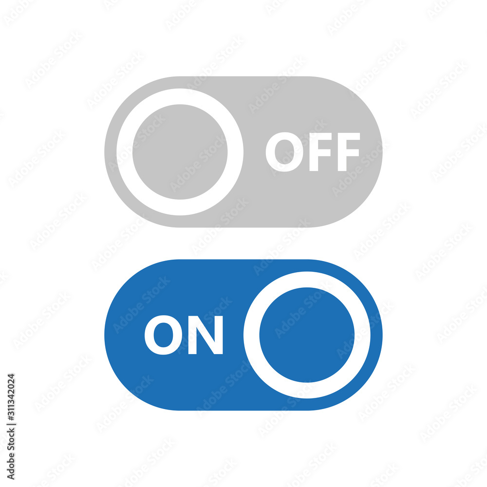 On off icon. Switch button. Vector illustration. Stock Vector | Adobe Stock