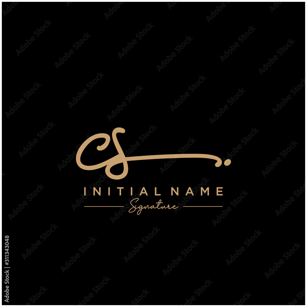 Letter CS Signature Logo Template Vector Letter CS Signature Logo Template Vector