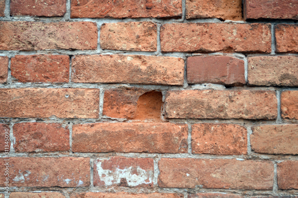Obraz premium old red brick wall as background