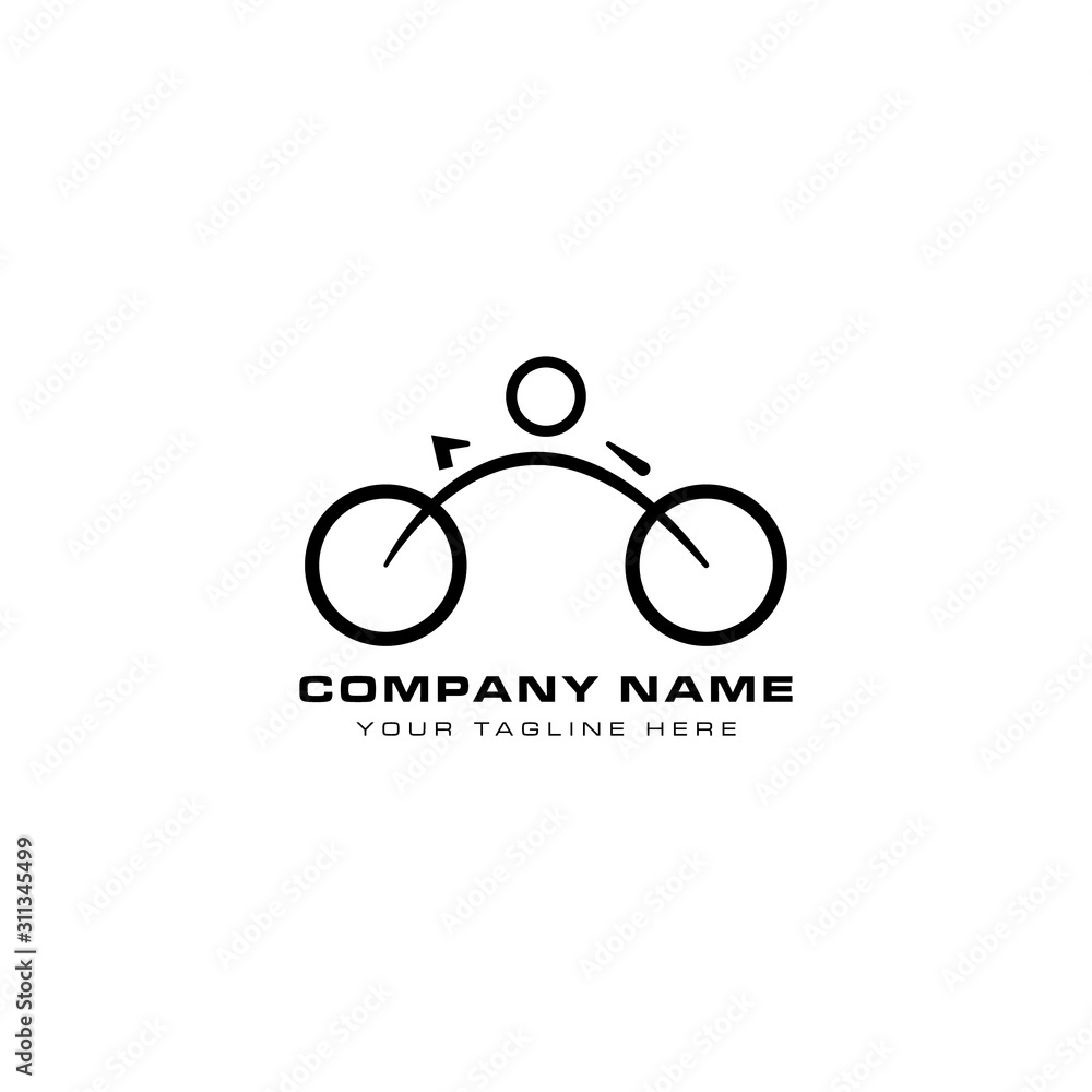 Bicycle logo design template, bike race logo design Bicycle logo design template, bike race logo design