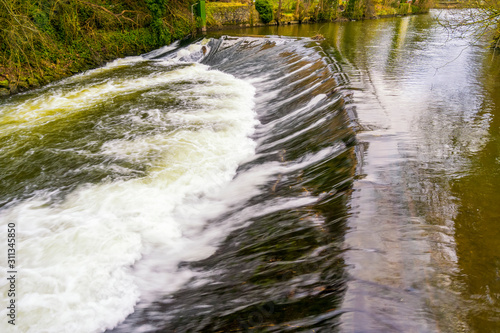 Altes Wehr in der Urft bei Gemünd bei Mittelwasser photo