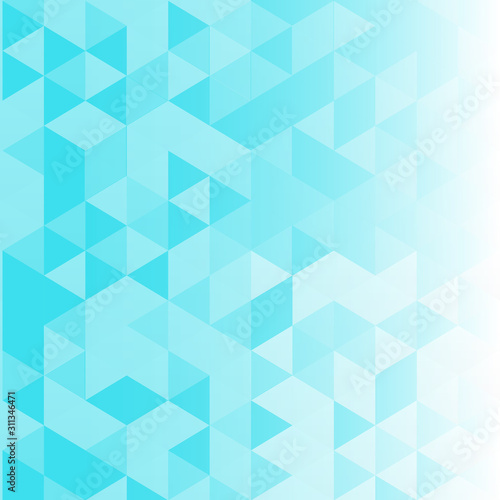 Abstract background of triangles, blue shade. vector design