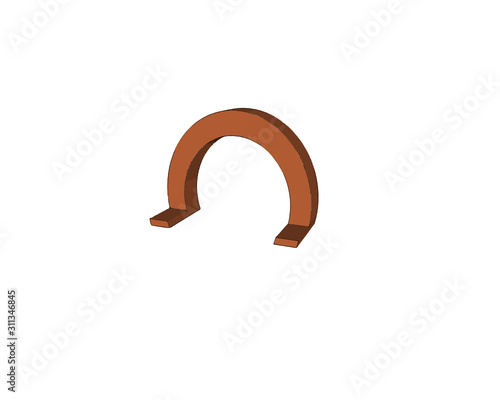 Arco o herradura de color marrón vectorial