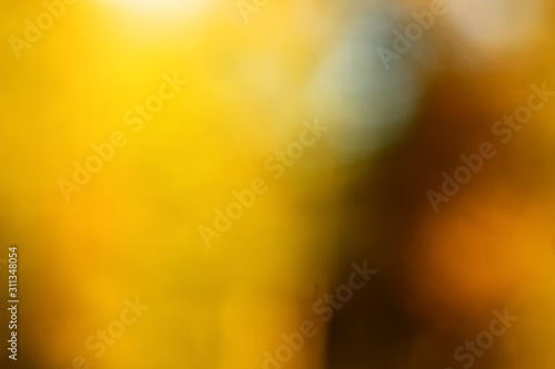 Abstract yellow, orange and brown out of focus pattern.