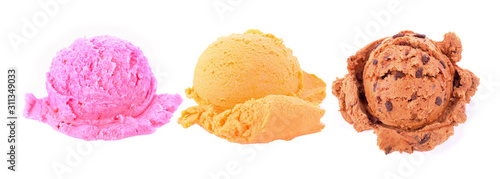 Ice cream isolated on a white background