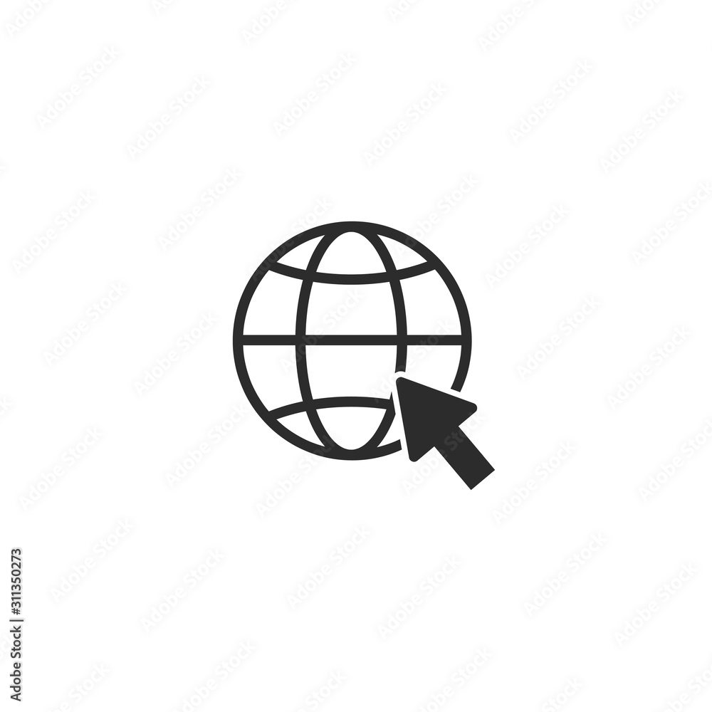 globe with icon