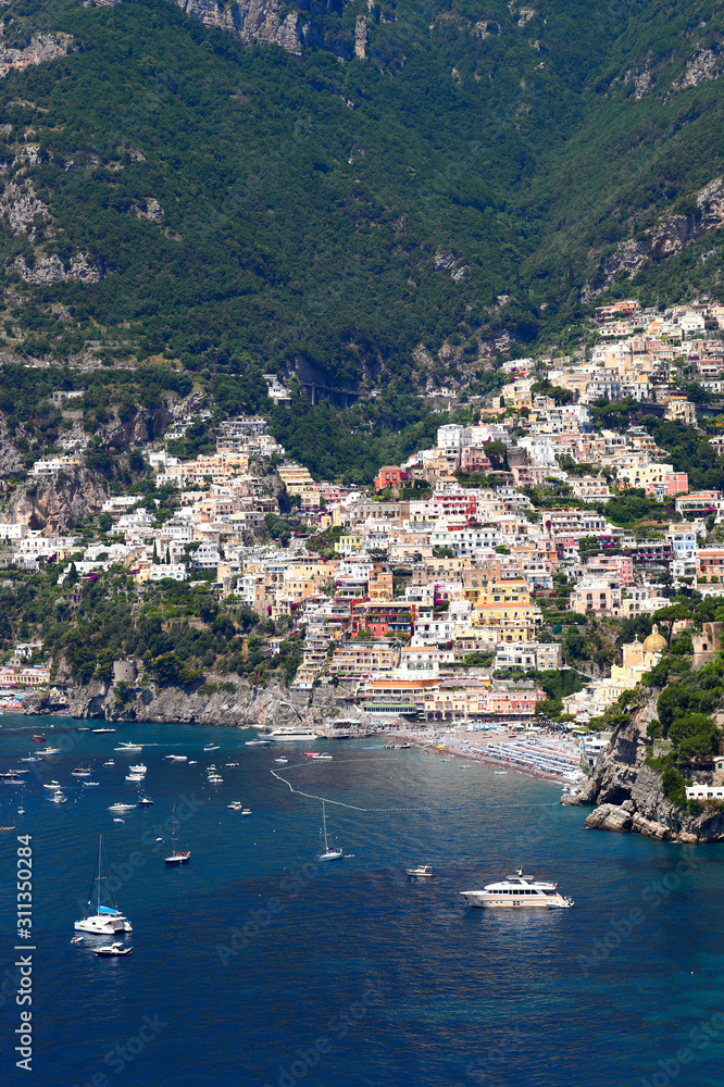 The Beautiful Town of Positano on the Amalfi Coast, Italy