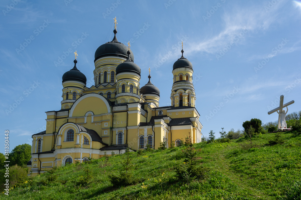 Orthodox cathedral in Hancu Monastery (Mănăstirea Hîncu), Republic of Moldova