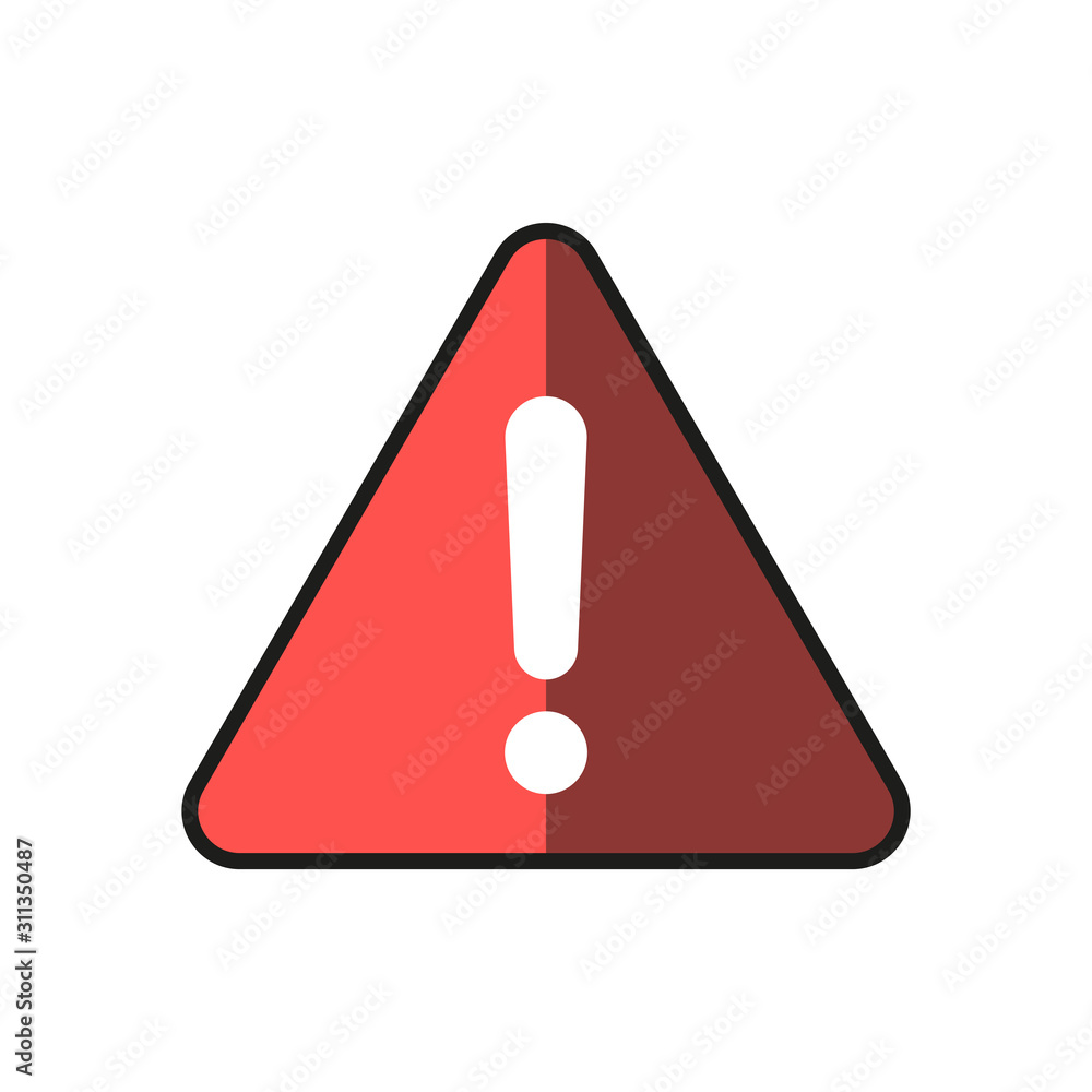 Alert sign icon. Warning and exclamation symbol. Vector illustration. Alert sign icon. Warning and exclamation symbol. Vector illustration.