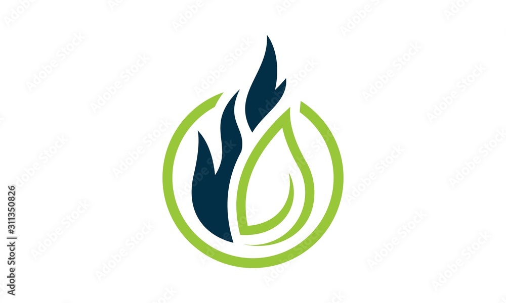 leaf and fire icon vector illustration leaf and fire icon vector illustration