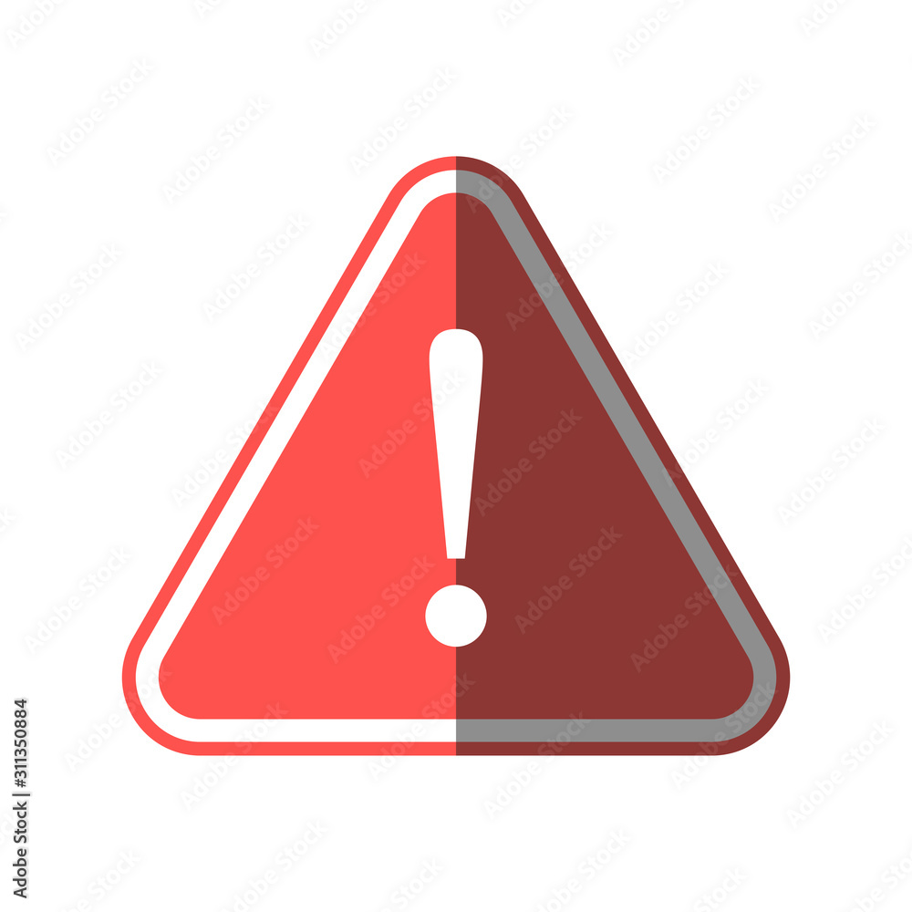 Alert sign icon. Warning and exclamation symbol. Vector illustration. Alert sign icon. Warning and exclamation symbol. Vector illustration.