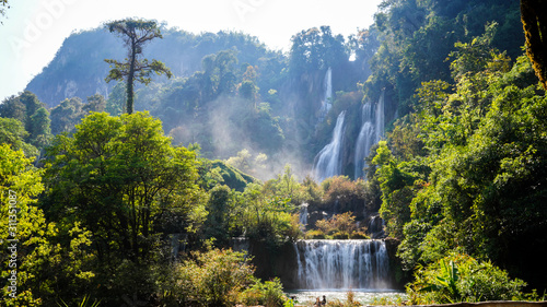 waterfall in the park Thi Lo Chu Waterfall  Tak  Thailand