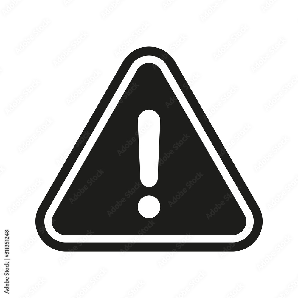 Alert sign icon. Warning and exclamation symbol. Vector illustration. Alert sign icon. Warning and exclamation symbol. Vector illustration.