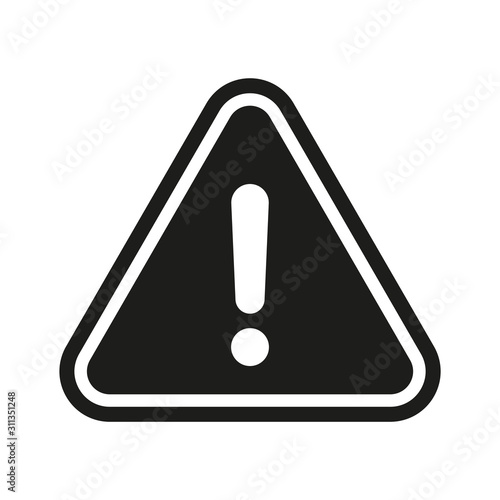 Alert sign icon. Warning and exclamation symbol. Vector illustration.