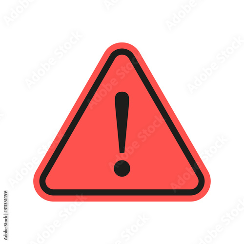 Alert sign icon. Warning and exclamation symbol. Vector illustration.