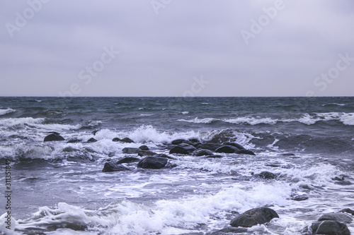 Rock's and Stone's in the Surf of the Baltic Sea - Mommark Beach - Denmark - Sydals Kommune 