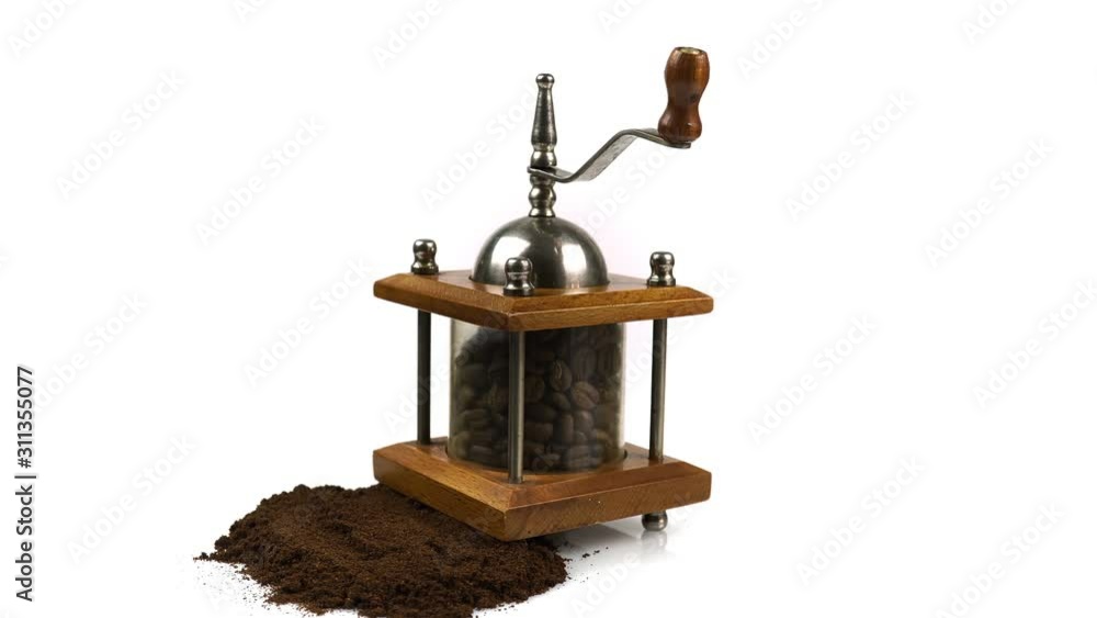 Retro Coffee Mill With Coffee Beans. Retro Coffee Mill With Coffee Beans.